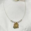 Invisible chain with pearl - Small Round Pendant