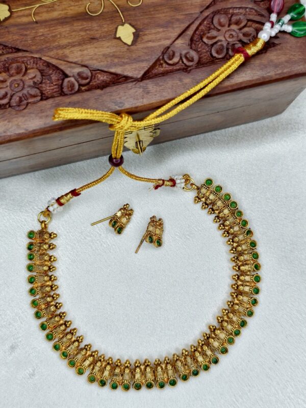 Green Stone Necklace with earrings