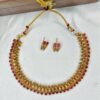 Red Stone Necklace with earrings