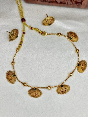 Traditional simple Necklace -  With Earrings
