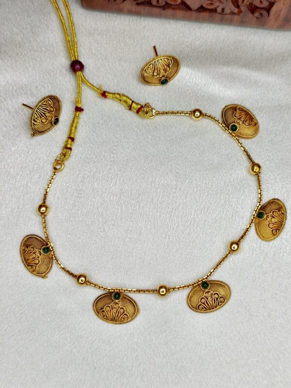 Traditional simple Necklace -  With Earrings