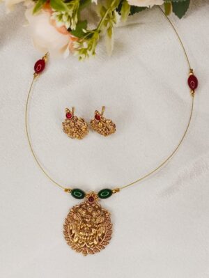 WhatsApp Image 2026-03-11 at 11.17.11 AM (1) Invisible Lakshmi chain with earrings