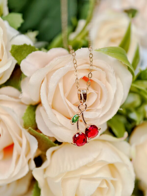 Anti Tarnish Chain With Red cherry Pendant