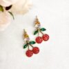 Earrings with Crystal cherry