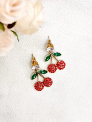 Earrings with Crystal cherry