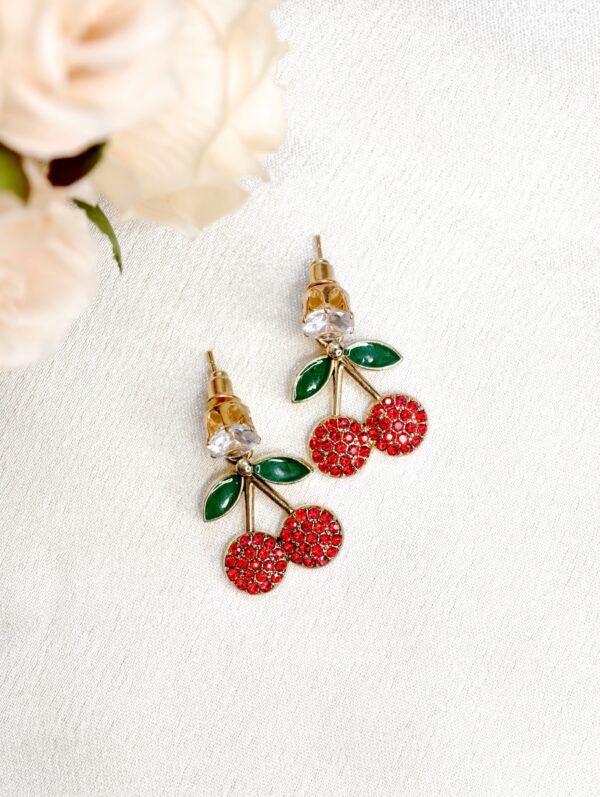 Earrings with Crystal cherry