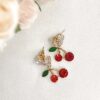 Cherry Red Earrings