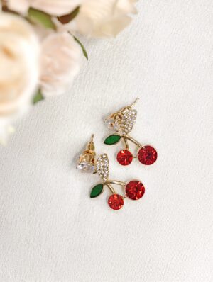 Cherry Red Earrings