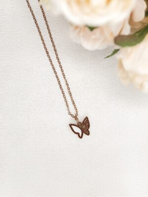 Elegant Butterfly Wing Double-Sided Pendant