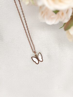 Minimal Butterfly Double-Side Locket